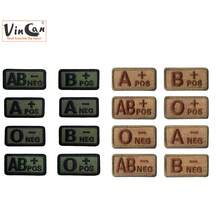VINCAN 1pc Green Tactical Blood Type Patch - Positive & Negative Embroidered Military Emblem, Suitable For Gear And Apparel, Travel Essentials, Camping, Outdoor Decor - Multicolor - View 1