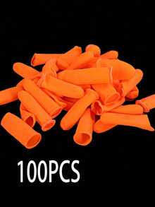 100只装可重复使用防污染乳胶指套，加厚耐磨防滑钓鱼饵料指套 - 彩色 - 查看 12
