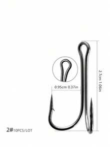 10个蛙形三叉钩，双倒刺爆炸钩，鸡爪钩，大盘钩，路亚钓鱼配件 - 黑色 - 查看 6