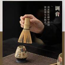 4pcs 550ml Firestone Red Matcha Tea Set, New Japanese Ceramic Matcha Bowl, Natural Antique Texture, Includes Matcha Scoop, Chasen Holder, Tea Caddy Stand, Gift Box, Suitable For Gifts, Holidays, Daily Reuse - Multicolor - View 6