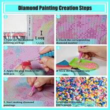 ccPintura de arte de diamante perro pastor alemán amarillo 1 kit para adultos kits de pintura de diamante por número arte de gemas para decoración del hogar (lona de 30 x 40 cm)nn - Vistoso - Ver 5