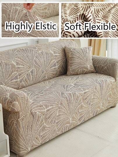 1pc Minimalist Stretch Knit Sofa Cover, Nordic Style Universal Full Coverage Sofa Slipcover, Suitable For Hotel, Office, Home Sofa Protection Against Dirt And Scratch, Available For All Seasons