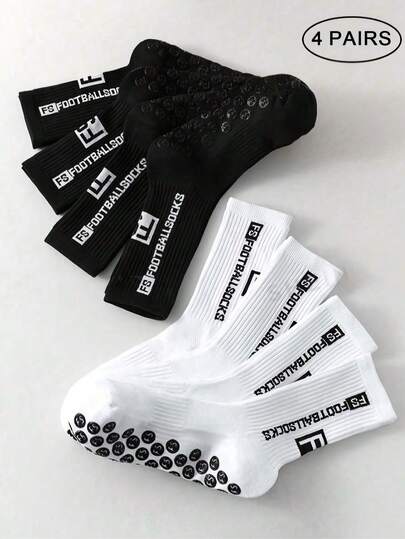 1/2/4 Pairs Men's Sports Socks, Nylon Material, Anti-Slip Gel, Suitable For Football, Running, Fitness Training, Yoga And Other Sports. Breathable Mid-Calf Socks, Long Cotton Sports Socks. Elegant And Comfortable, Soft And Casual, Suitable For Spring And Summer Wear. Japanese Elegant Style, Soft And Comfortable Japanese Casual Mid-Calf Socks.