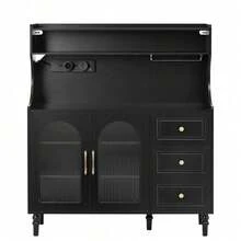 Buffets & Sideboards - Black + MDF-1 - View 7