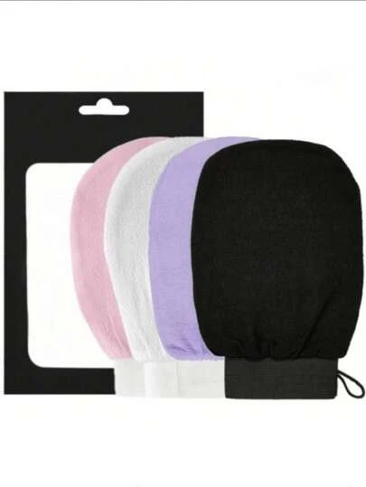 1pc Back Exfoliating Massage Glove, Removes Dead Skin, Can Be Used For Facial Massage, Durable, Deep Cleansing, Available In Multiple Colors, Can Be Used As Towel, Home Bathroom Decor, Autumn Decor, Back To School Supplies