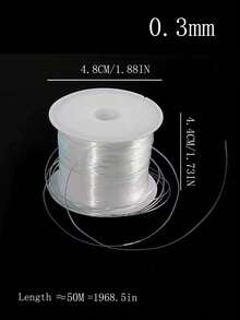 1roll Fish Line Wire Clear Non-Stretch Strong Nylon String Beading Cord Thread Jewelry DIY Bracelet