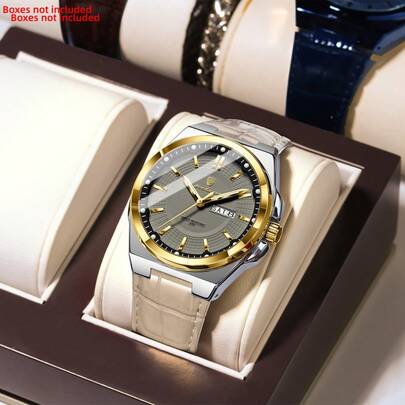 POEDAGAR Leisure Sports Men's PU Leather Quartz Watch Beautiful New Product Launched
