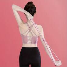 2pcs/Set Pilates Ring Set, Home Workout Yoga Circle & Resistance Band, Essential For Shaping, Fitness Set - Pink - View 6