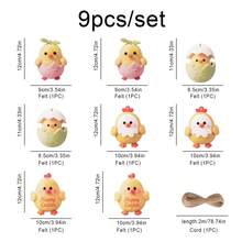 Decoraciones colgantes de conejo, zanahoria, huevo, flor y pollito para fiesta de Pascua, decoración de pared con plantas verdes - Multicolor - Ver 7