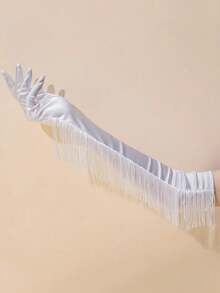 1 双流苏长手套，适合正式场合、派对、舞台表演和礼仪活动。 - 彩色 - 查看 7