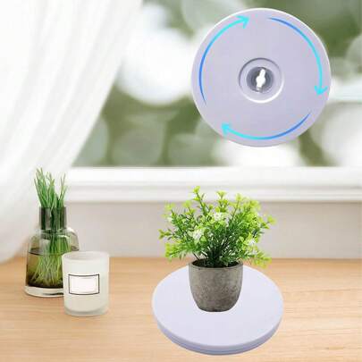 Bandeja giratoria pequeña de acrílico blanco de 7,6 cm con rodamientos de bolas, organizador para gabinete, cocina, despensa, encimera y especiero.