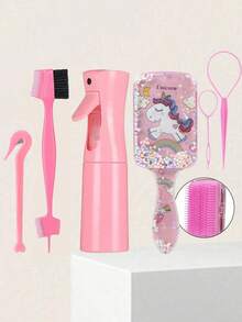 1支双面修边梳，二合一多功能美发美容梳，可用于头发、睫毛、眉毛造型，女孩多功能梳，双面美发造型工具，适合所有儿童护发 - 彩色 - 查看 2