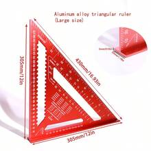 铝合金三角尺，高精度，多功能，加厚设计，兼具装饰性和实用性，木工好帮手，多种颜色可选