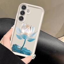 Funda de teléfono con patrón de loto adecuada para Samsung Galaxy A03s/A10s/A13/A14/A15/A30/A20s/A22/A24/A25/A31/A32/A33/A34/A35/A50/A30s/A51/A52/A53/A54/A55/S20/S21/S22/S23/S24/S25/M15/M31/M34/M35/M54/M55 Funda suave de escalera de cielo Clásica en blanco y negro de dos tonos Antigolpes Protección completa Cubierta de moda Elemento de alta gama Mejor opción de regalo - Multicolor - Ver 6