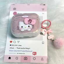 Sanrio Cute Bow Kitty Cat Pattern Soft TPU Protective Case Compatible With Airpods 2/3/Pro/Pro 2/Pro 3/ 4 - Multicolor - View 2