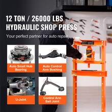 Prensa hidráulica de la tienda, Prensa hidráulica de garaje / planta de la tienda de 12 toneladas H-Frame, Prensa hidráulica de trabajo pesado para garaje - 12 toneladas - Ver 2