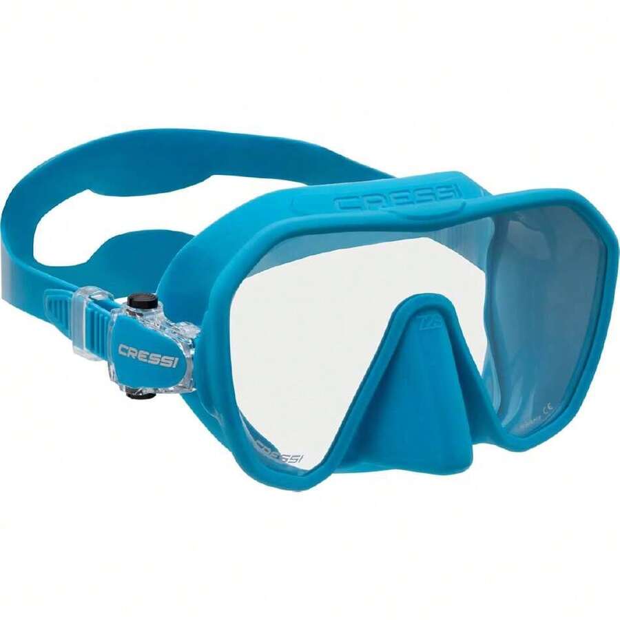 Adult Frameless Diving Mask - Wide View Mono Lens - Low Internal Volume - Pure Soft Silicone - ZS2: Designed in Italy by ,38257451 - Azul menta - Ver 1