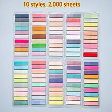 32pcs/Pack 6400 Sheets / 16pcs/Pack 3200 Sheets / 10pcs/Pack 2000 Sheets / 6pcs/Pack 1200 Sheets Sticky Notes, Index Tabs, Book Tabs, Memo Pads, Annotation Labels, Colorful Page Markers For Annotating Books, Documents, Organizing Notebooks - Multicolor - View 12