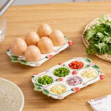 Underglaze Ceramic Kitchen Spice Dish, Egg Holder, Baking Tool, Multi-Purpose Novelty Tableware - Multicolor - View 4