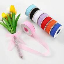 25 Yards Lace Ribbon 3cm Wide Sewing Lace Tape Sewing DIY Crafts Party Gift Wrapping Flower Design Wedding Valentine's Day Birthday Decorations - Beige - View 11