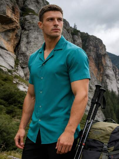 Men's Outdoor Casual Shirt, Suitable For Daily Wear And Casual Use