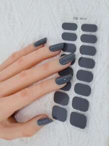 UV Gel Nail Stickers, Suitable For Any UV Lamp, Long-Lasting Nail Stickers, Easy To Apply And Remove, Designed For Women - Dark Green - View 5