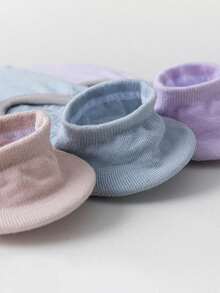 5 pares de calcetines multicolor para mujer, de unicolor, de tela de punto transpirable, con suela antideslizante, estilo INS, adecuados para deportes, yoga, baile, pilates de interior, fitness en el piso, regalo, otoño - Multicolor - Ver 7