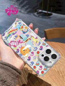 MY LITTLE PONY 官方授权小马宝莉可爱卡通图案透明防摔软手机壳，兼容 17 Pro Max、17 Pro、17 Air、16 Pro Max、14、15 Pro、16 Plus、13、12、11，防震保护套 - 無色 - 查看 5