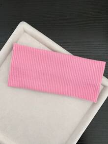 1pc Soft Pink Striped Headband! Soft Knit, Non-Constrictive, Flattering Crown, Versatile For Commute, Workout, Daily Wear, Girly Style Women Bandana Fashion Hair Accessories Elegant Hair Bands - Multicolor - View 4