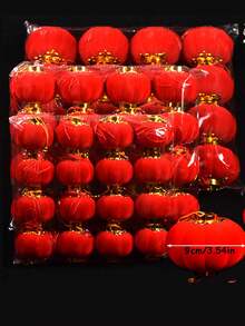 30/16 Stück rote Samtlaternen, DIY Mini glückverheißende Hängelampen, Laternen für Chinesisches Neujahrsfest, DIY Segen Schrift rote Laternen Dekoration, Hochzeitsfeier Dekoration, Geschenk für Chinesisches Neujahrsfest, Heimdekoration, Szenendekoration, Themenfest Dekoration - Rot - Übersicht 16