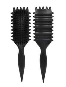 2026 ,1pc New Pink Hair Curl Brush, Boar Hair Styling Brush, Curly Brush, Suitable For All Styles And All Female Curls ,Comb - Pink - View 7