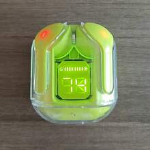 无线耳机，带ENC降噪功能，HiFi立体声麦克风，迷你入耳式耳机，带充电盒和LED数字显示屏，T2 TWS蓝牙耳机，透明ENC降噪耳机，数字电池显示，适用于智能手机的立体声耳机