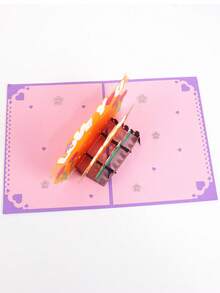 1PC Lovemom Exquisite Paper Carving Greeting Card, Mother's Day Themed Stylish Design Card, A Mother's Day Gift For Mom (With Envelope) - Multicolor - View 6