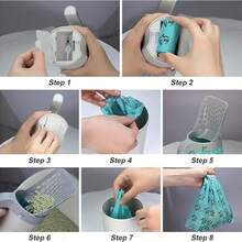 Cat Poop Scoop, -No Mess Cat Poop Scoop With Bag, Spill-Proof Litter Box Sifter, Litter Box Doubles As A Poop Scooper Holder For Single Cat Households - Grey - View 10