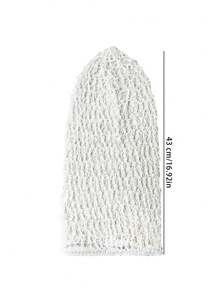 1个网状发网、1条针织围巾/帽子，外加1顶43厘米长的睡眠帽——非常适合编发和保护头皮。适用于马尾辫、盘发和各种发髻发型。（仅包含发网和帽子，不包含其他物品） - 彩色 - 查看 5