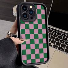 Patrón de Cuadros Rosa y Verde Adecuado para iPhone 17 16 15 14 13 12 11 Pro Max X XS XR XSMAX 7 8 6 6S Plus Funda de Teléfono Nueva Air Funda Suave de Escalera de Ojos de Cielo, Funda de Protección Completa Antigolpes Clásica en Blanco y Negro, Elemento de Alta Gama a la Moda, Mejor Opción de Regalo, Unisex, Funda de Teléfono Diaria, Funda Protectora de Cobertura Completa, Funda de Teléfono Suave, Cuadros Rosa y Verde, Funda de Teléfono con Patrón de Cuadros, Diseño de Impresión UV, Idea de Regalo Unisex, Usuarios Conscientes de la Moda - Colores mixtos - Ver 9