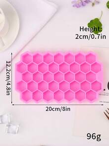 1pc Silicone Honeycomb Ice Cube Tray With Lid, 37 Grids Stackable Ice Cube Mold, Easy Release Ice Cube Maker, Back To School Season - Multicolor - View 2