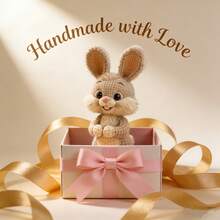 1 Set - Crochet Kit For Cute Rabbit, Suitable For Beginners, Easy To Learn - Includes All Necessary Crochet Materials - Includes Printed English Instruction Manual - Animal Crochet Kit For Beginners - Beautifully Packaged - Birthday Gift, Couple Gift, Holiday Gift, Creative Gift, Desktop Decor Gift - Cute Bunny - View 7