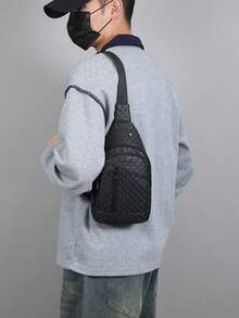 1pc Multi-Pocket Chest Bag, Multifunctional Men's Messenger Bag, New Large Capacity One Shoulder Bag, Men's Messenger Bag, Small Backpack, Casual Business Portable Multifunctional Bag