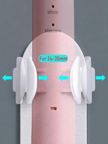 1个电动牙刷架，壁挂式浴室牙刷收纳架，家居装饰，适合秋季和开学季装饰 - 白色 - 查看 3