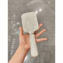 Ladies'  1: A High-Quality Artificial Gemstone Embedded Air Cushion Comb With A Long Handle, Used As A Hair Brush For Relaxing Massage On The Head, Hair Brush, Comb, Hair Accessory, Hair Product, Beauty And Hair Care Items For Salons, Travel Essentials, School Supplies, Travel And Vacation Necessities, Women's Hair Accessories, Brushes, Hair Brushes, Brushes, Combs, Side Combs, Edge Brushes, Hair Combing, Hair Combing Hair Strands, Mini Hair Brushes, Combing Brushes, Hair Brush Sets, Hair Products, Hair Accessories, Hair Tools, Hair Supplies, Hair Care, Curling Brushes, Hairdressers, Hairdresser Supplies, Hair Styling Equipment, Travel Essentials, Travel Necessities, Hairstyles, Hair Styling Services - 銀色 - 查看 1