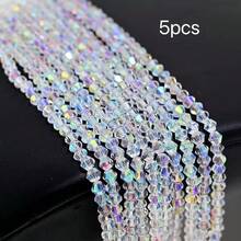 4mm Vibrant Faceted Glass Ball Beads | Sparkling Crystal Loose Beads | DIY Bracelet Necklace Phone Chain Jewelry Making Supplies | Handmade Craft Accessories - Spinel - View 110