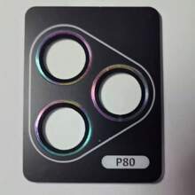 适用于华为 Pura 70/70 Pro/70 Pro+/70 Ultra/80/80 Pro/80 Pro+ 的合金相机镜头保护膜，防眩光夜视超薄鹰眼设计，易于安装，适合户外摄影，时尚相机设计，钢化玻璃保护壳，相机镜头保护套，时尚手机壳，时尚相机配件，防刮保护套，春季礼物 - 彩色 - 查看 23