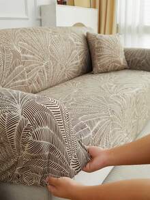 1件装极简弹力针织沙发套，北欧风格通用全包覆式沙发套，适用于酒店、办公室、家庭沙发，保护沙发免受污垢和刮擦，四季皆宜。