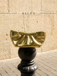 Luxurious Women's Solid Color Dinner Bag With Exquisite Pleated Edge Hardware Hand-Held Bag, Perfect For Dinners And Parties, Can Be Paired With Daily Wear, Formal Wear, Ball Dresses, Birthday Dresses - Multicolor - View 9