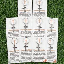 5/10件套十字架钥匙扣套装，带来好运钥匙扣套装，送给家人和朋友的好运礼物，祈祷礼物，附赠励志卡片[AB套装带卡片，C套装不带卡片] - 彩色 - 查看 8