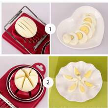 1PC 2-In-1 Multifunctional Egg Slicer Cutter - Hard Boiled Egg Chopper Divider Dicer - Kitchen Gadget, ABS Material, Uncharged, Food- Design For Efficient Egg Preparation, Egg Slicer For Hard Boiled Eggs, Food Preparation Tool, Modern Kitchenware, Durable Kitchen Tool - Multicolor - View 9