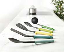 Joseph Joseph Duo 3-Piece Utensil Set With Integrated Tool Rests: Scratch-Free Use On Non-Stick Cookware, Includes Solid &Amp; Slotted Spoons And Turner, Heat-Resistant - ColorB - 查看 1