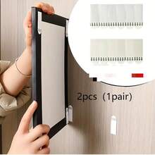 36pcs/24pcs/18pcs/1pc Removable Frame Hanging Hooks Replacement Strips, Hook And Loop Fastener, No Residue After Removal, Suitable For Frames, Sockets, Remote Controls, Hooks, Home & Bathroom Hanging Tools, Birthday & Graduation Gifts