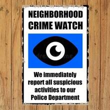 A 2D1pc Iron Art Piece Designed For Community Crime Prevention And Monitoring System, Encouraging Timely  Reporting Of Suspicious Activities, Ideal For Display In Communities, Neighborhoods, And Various Public Spaces, Size 20* 30cm Or 8*12inch For Room Decoration - Multiple - View 6